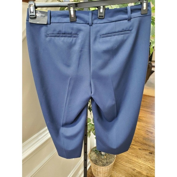 Worthington Women's Solid Blue Polyester Mid Rise Modern Fit Dress Pant Size 14W - Picture 6 of 12